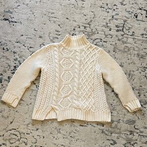 525 America Cream Cable Knit Turtleneck Sweater